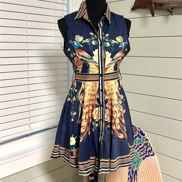 ⭐️NWT,CBR,Elegant,Lightweight Dress, Button-Front,Collared,Wear Belted or Not, - Picture 1 of 10